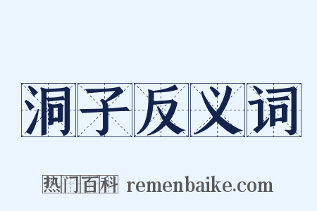 洞子反义词是什么意思的图片